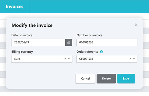 Electronic invoices